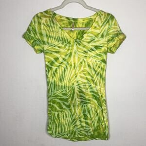 vintage zebra stripe tie dye xtra long tee medium